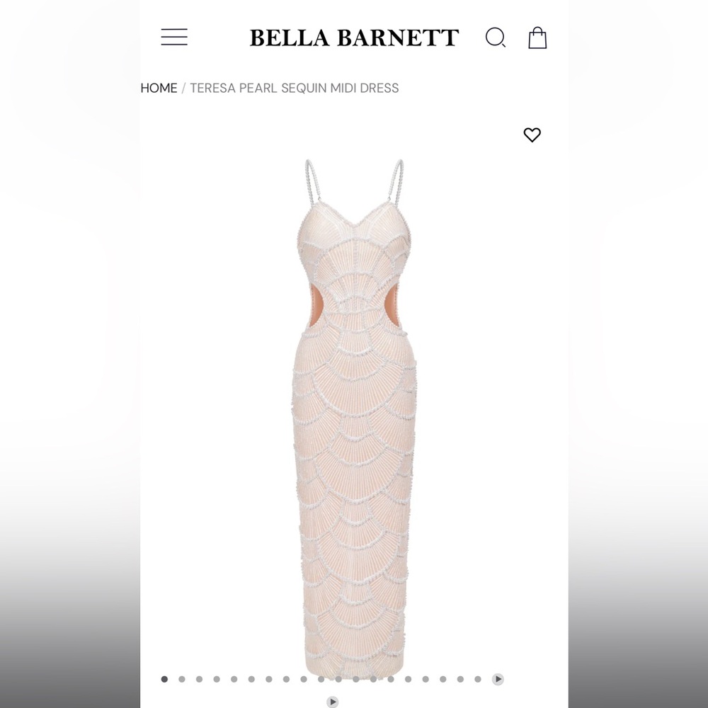 Bella Barnett Teresa Pearl Sequin Midi Dress